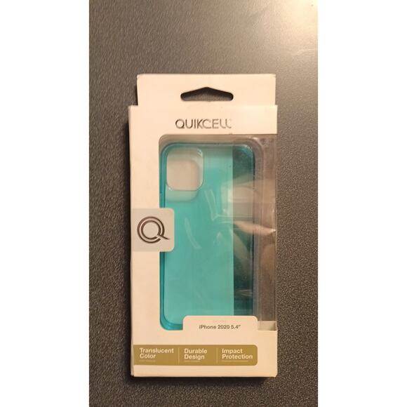 2 Quikcell iPhone 12 Mini Phone Case — Clear Blue & Red Case - Picture 2 of 5